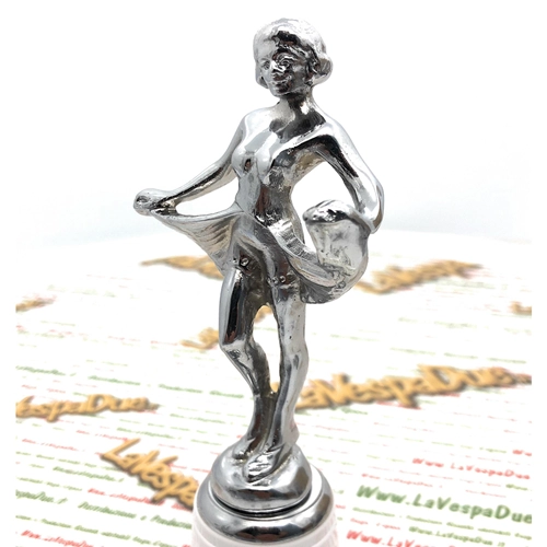 Statuette chromée de ballerine pour capot, aile, compatible avec Vespa, voiture, moto, singe, Lambretta et autres véhicules.