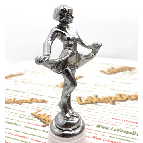 Statuette chromée de ballerine pour capot, aile, compatible avec Vespa, voiture, moto, singe, Lambretta et autres véhicules.