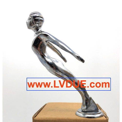 Chrome bonnet fender statuette decoration SUPER GIRL STEERING WHEEL for VESPA CAR MOTORCYCLE APE LAMBRETTA various applications