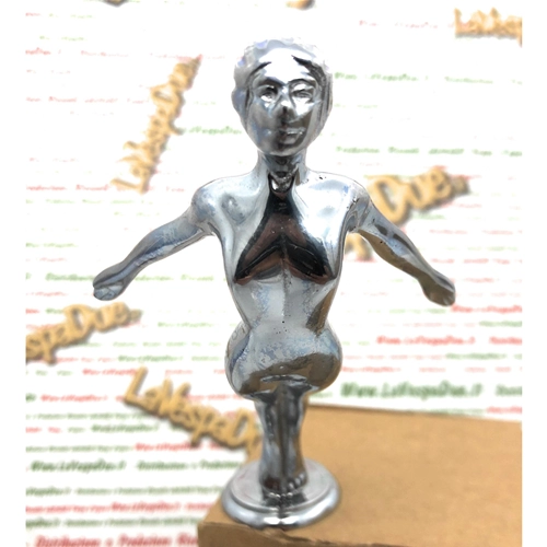 Chrome bonnet fender statuette decoration SUPER GIRL STEERING WHEEL for VESPA CAR MOTORCYCLE APE LAMBRETTA various applications