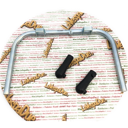 Soporte cincado para VESPA 125 150 160 180 200 con rueda de 10 pulgadas GT GTR GL SPRINT VELOCE TS RALLY GS. Incluye zapatas. Número de pieza: 091047.