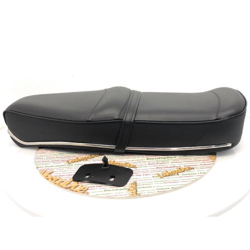 Selle noire pour Lambretta MK 3 Pegaso, style Pegasus, avec garnitures latérales chromées pour LI Special SX TV 3ème série