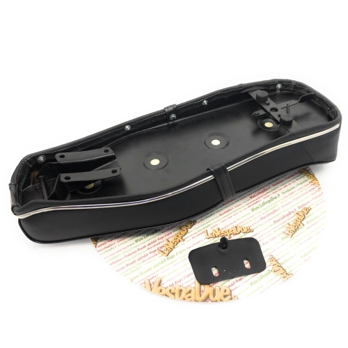 Selle noire pour Lambretta MK 3 Pegaso, style Pegasus, avec garnitures latérales chromées pour LI Special SX TV 3ème série