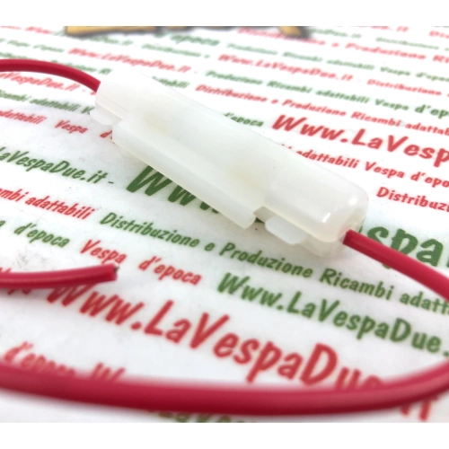 Câble électrique avec fusible pour diverses applications VESPA APE et LAMBRETTA, idéal pour réguler les surtensions.