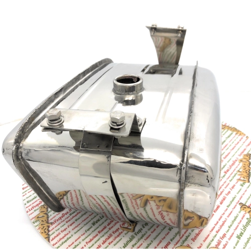 Depósito de gasolina XXL de 18 litros para LAMBRETTA 125 150 LI SPECIAL DL GP SX 175 TV 2° 3° 200 TV SX DL GP en acero inoxidable.
