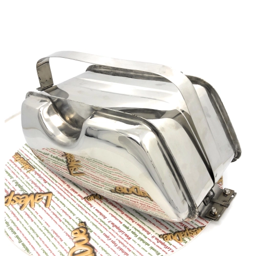 Depósito de gasolina XXL de 18 litros para LAMBRETTA 125 150 LI SPECIAL DL GP SX 175 TV 2° 3° 200 TV SX DL GP en acero inoxidable.