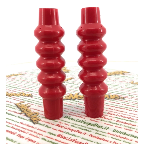 Pair of red front shock absorber guards LAMBRETTA 125 150 200 175 LI LI Special SX TV DL GP