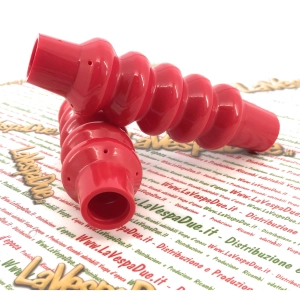 Pair of red front shock absorber guards LAMBRETTA 125 150 200 175 LI LI Special SX TV DL GP