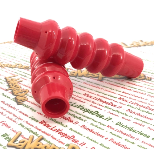 Pair of red front shock absorber guards LAMBRETTA 125 150 200 175 LI LI Special SX TV DL GP