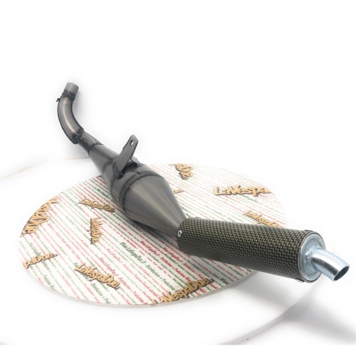 SIMONINI expansion muffler with carbon silencer, Ø 30 mm connection, for Piaggio CIAO BRAVO BOXER