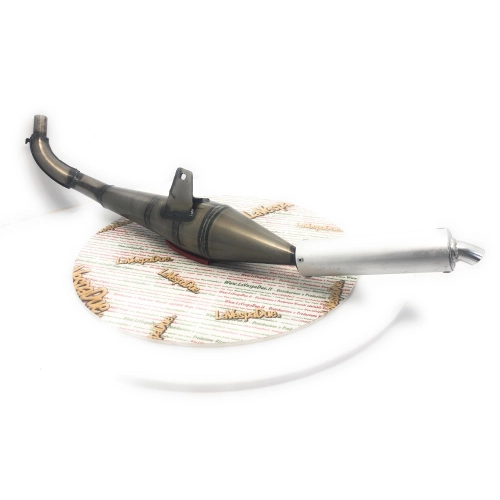 SIMONINI expansion muffler with ALUMINUM silencer, Ø 22 mm connection, for Piaggio CIAO BRAVO BOXER