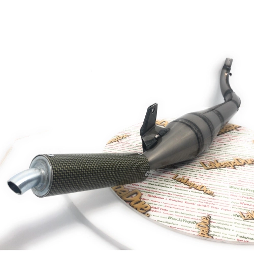 SIMONINI expansion muffler with carbon silencer, Ø 22 mm connection for Piaggio SI GRILLO