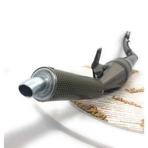 SIMONINI expansion muffler with carbon silencer, Ø 22 mm connection for Piaggio SI GRILLO