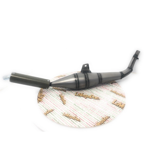 SIMONINI expansion muffler with carbon silencer, Ø 22 mm connection, for Piaggio CIAO BRAVO BOXER