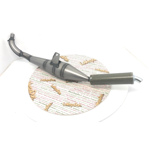 SIMONINI expansion muffler with carbon silencer, Ø 22 mm connection, for Piaggio CIAO BRAVO BOXER