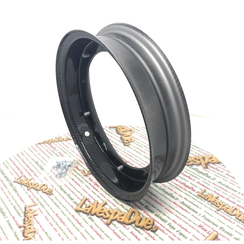 Llanta de acero 3.00 3.50 10 CARBON LOOK VESPA 50 90 125 150 180 200 SPECIAL SS PRIMAVERA ET3 GT GTR GL SPRINT TS RALLY PX PE