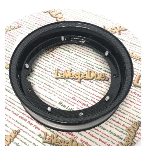 Llanta de acero 3.00 3.50 10 CARBON LOOK VESPA 50 90 125 150 180 200 SPECIAL SS PRIMAVERA ET3 GT GTR GL SPRINT TS RALLY PX PE