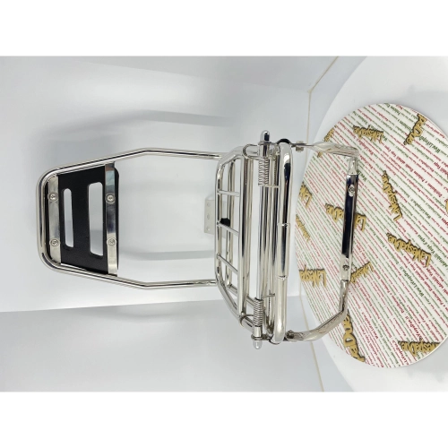 Verchromter Gepäckträger hinten für VESPA PX PE 125 150 200 mit Rückenlehne
