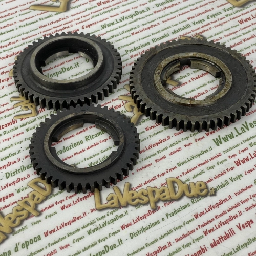 Kit de pignons de boîte de vitesses à 3 rapports pour Vespa 125 150 VNA VNB VBB (années 1950-1960), ancien stock.