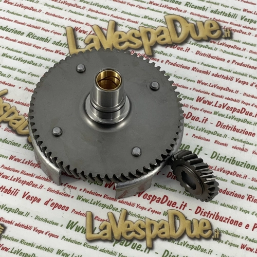 Primärgetriebepaar, schrägverzahnt, Z 22 63, aus Eisen, VESPA NLR SPECIAL ET3 50 90, ohne flexible Kupplung, ro 099406