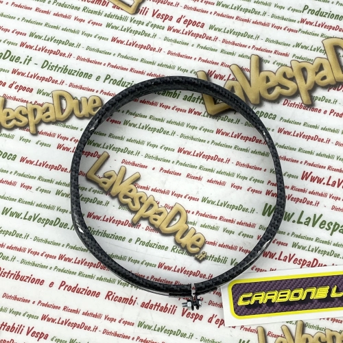 Cadre de phare aspect carbone pour Vespa 50 90 SS 125 ET3 Primavera 150 Super ro 151742