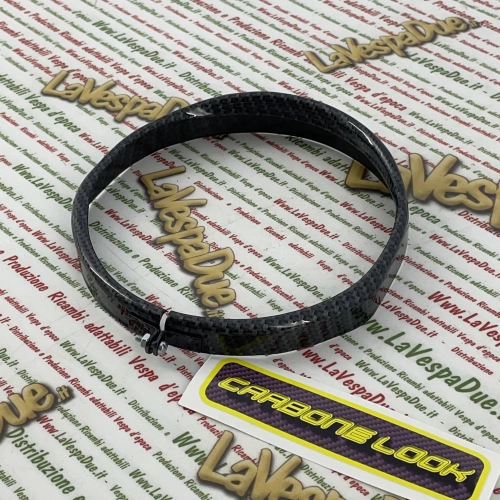 Cadre de phare aspect carbone pour Vespa 50 90 SS 125 ET3 Primavera 150 Super ro 151742