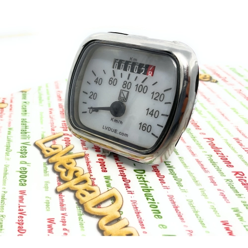 Compteur de vitesse LVDUE, échelle blanche, 160 km/h, VESPA 125 VM VN 150 VL, phare de type autruche, MOTO GUZZI DUCATI SCRAMBLER CAGIVA MOTOBI LAMBRETTA ro 022743 026263