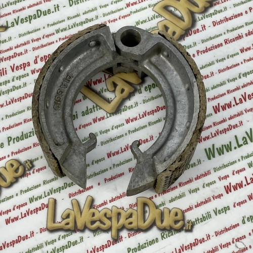 PAIR OF ORIGINAL brake shoes for rear brake APE 150 AB AC APA1T low headlight calessino and transport of goods