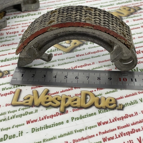 PAIR OF ORIGINAL brake shoes for rear brake APE 150 AB AC APA1T low headlight calessino and transport of goods