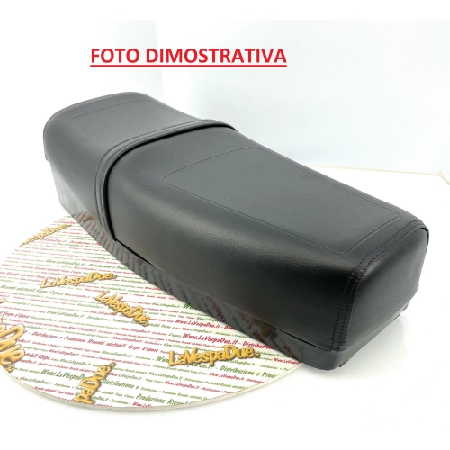 FUNDA DE ASIENTO NEGRA LARGA PARA VESPA PK 50 80 125 XL CON CUADRADOS