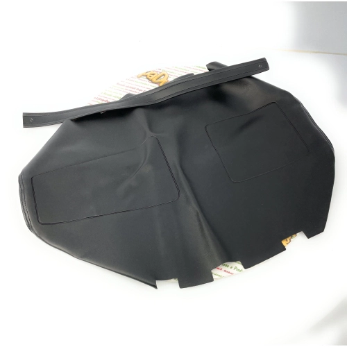 FUNDA DE ASIENTO NEGRA LARGA PARA VESPA PK 50 80 125 XL CON CUADRADOS