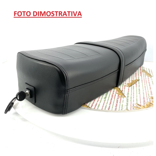 Langer schwarzer Sitzbezug mit Quadraten für VESPA PK S 50 80 125