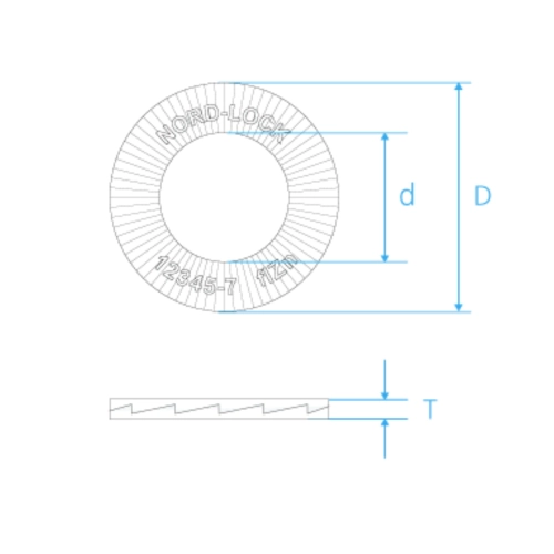 Arandela acoplada M6 antidesenroscamiento NORD-LOCK NL de 6 mm para diversas aplicaciones en pernos y tornillos VESPA, 1 pieza DELTA PROTEKT