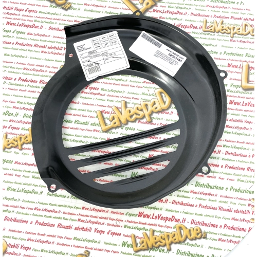 Cache-ventilateur noir d'origine Piaggio pour Vespa 125, 150 et 200 PX, PE, Cosa Rainbow, frein à disque avec démarreur électrique, référence 2856075