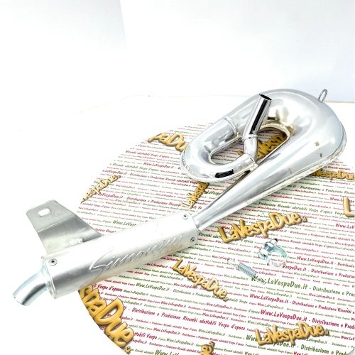 SIMONINI chromed snake muffler for PIAGGIO CIAO BRAVO BOXER 50 with 22 mm manifold