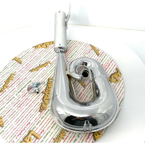 SIMONINI chromed snake muffler for PIAGGIO CIAO BRAVO BOXER 50 with 22 mm manifold