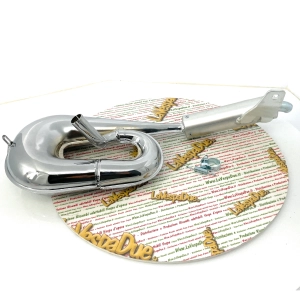 SIMONINI chromed snake muffler for PIAGGIO CIAO BRAVO BOXER 50 with 22 mm manifold