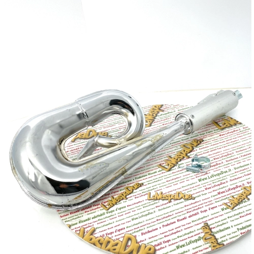 SIMONINI chromed snake muffler for PIAGGIO CIAO BRAVO BOXER 50 with 22 mm manifold