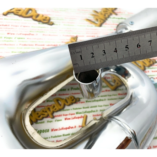 SIMONINI chromed snake muffler for PIAGGIO CIAO BRAVO BOXER 50 with 22 mm manifold