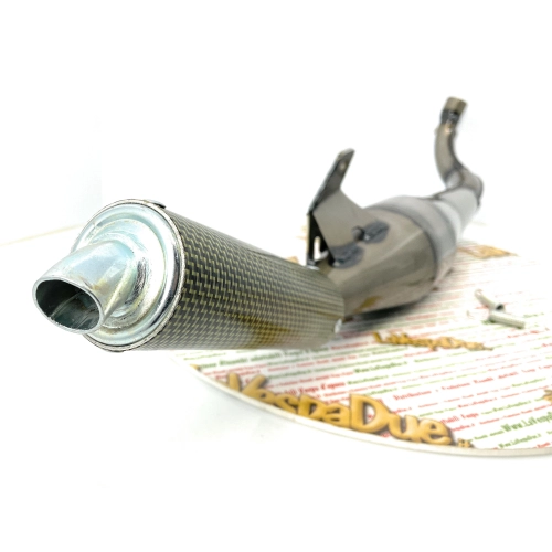 SIMONINI expansion muffler with carbon silencer, Ø 30 mm connection for Piaggio SI GRILLO
