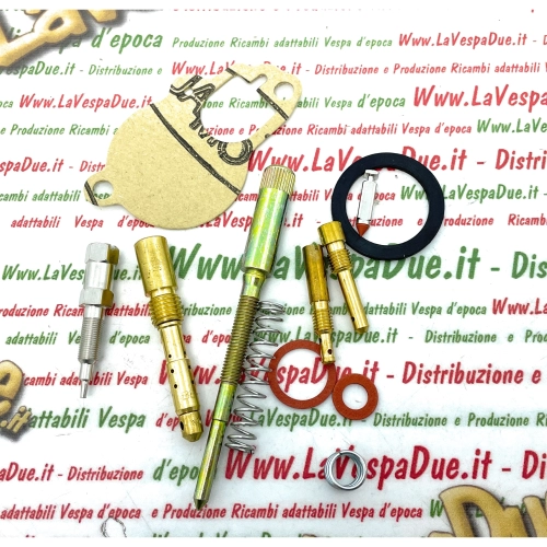 12-piece spare parts kit for SI 20.20 D carburetor overhaul VESPA PX PE 125 150 with mixer, maximum jet 100, minimum jet 42-140, BE5 emulsifier, calibrator 150, starter 60