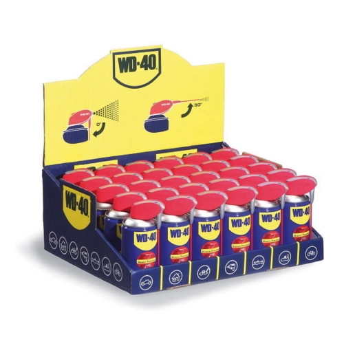 Spray WD-40 250 ml, lubrifiant multi-usages, agent de dégrippage, anticorrosion, système professionnel double action WD 40