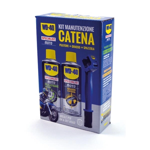 Kit de mantenimiento de cadena WD-40 para obtener el mejor rendimiento de su cadena.