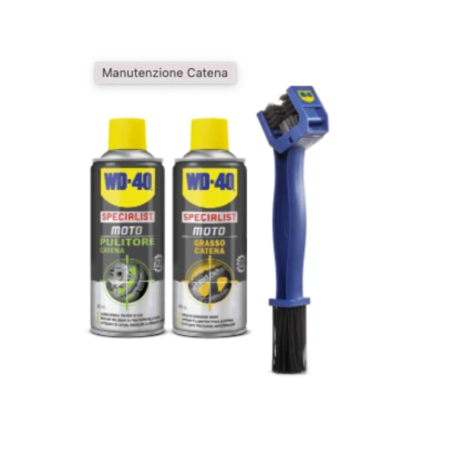 Kit de mantenimiento de cadena WD-40 para obtener el mejor rendimiento de su cadena.