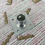Flange plate for rotating mobile parking foot for APE conversion to trailer pizza oven etc.