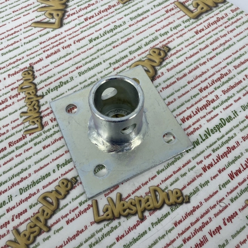 Flange plate for rotating mobile parking foot for APE conversion to trailer pizza oven etc.