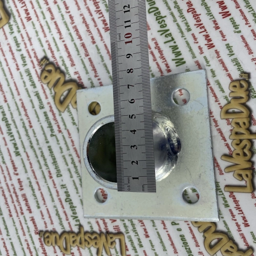 Flange plate for rotating mobile parking foot for APE conversion to trailer pizza oven etc.