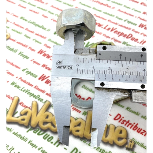 Satzmutter, Unterlegscheibe, Kappe und Splint für die vordere Trommel VESPA PK PX PE COSA T5 50 80 125 150 200 ro 021114 194423 012789