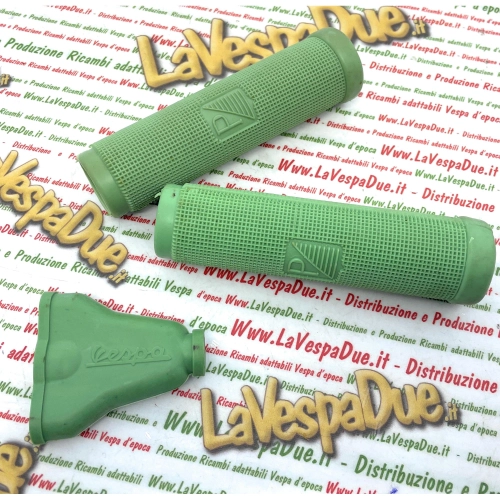 Pair of green gear knobs and cable protectors for VESPA 125 V1T V15T V30T A V33T VM1T VM2T VN1T VN2T VU1T U APE 125 A 150 B AB