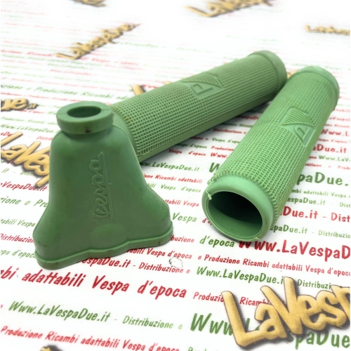 Pair of green gear knobs and cable protectors for VESPA 125 V1T V15T V30T A V33T VM1T VM2T VN1T VN2T VU1T U APE 125 A 150 B AB